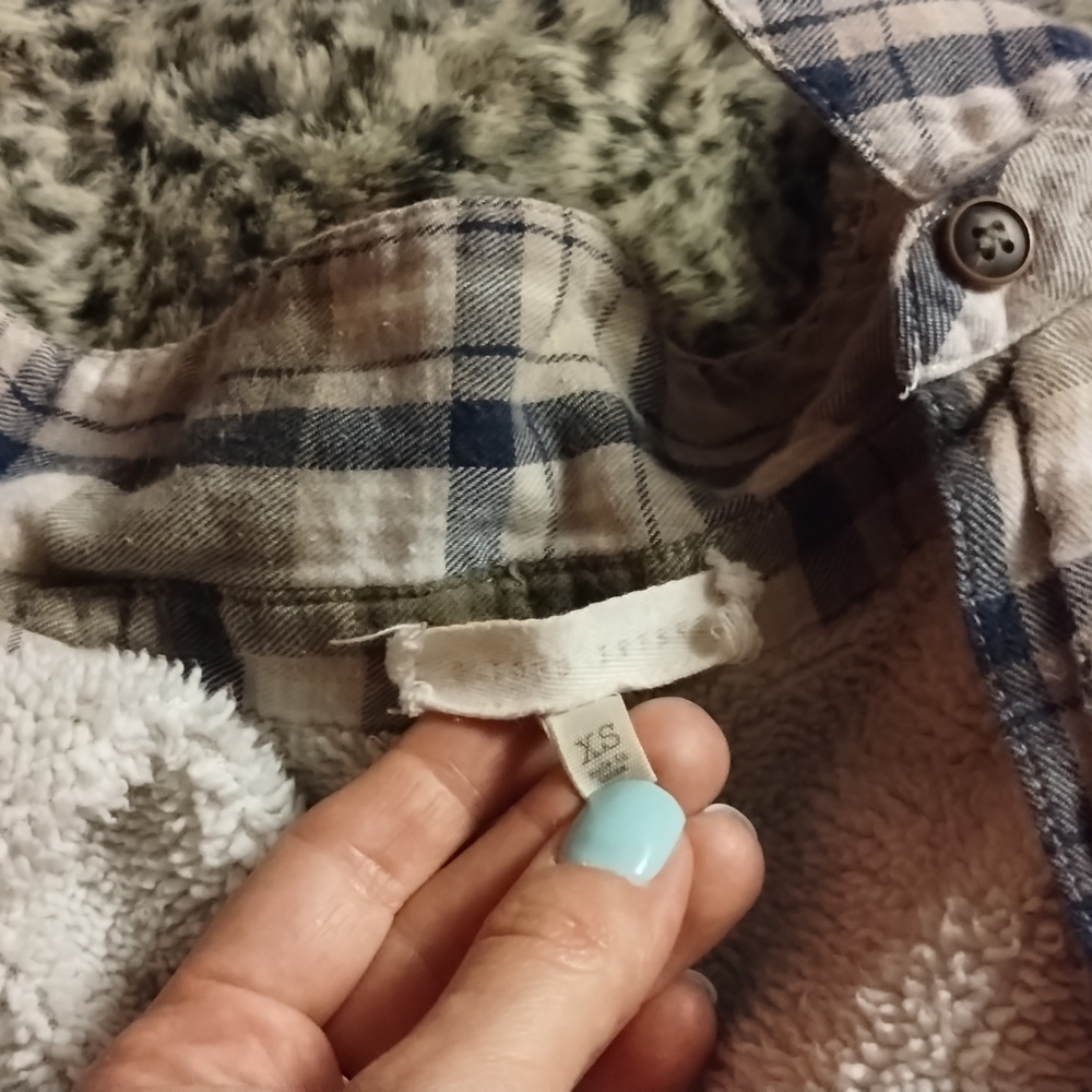 Guilded Intent bke plaid long sleeve fleece lined button up shirt
